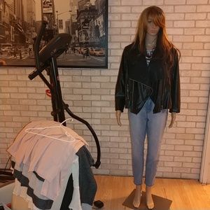 NWOT WISH Light jacket, very thin faux leather.